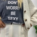 t-shirt con stampa don't worry